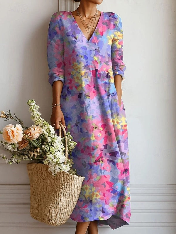 Brunhilde™ | Boho-Φόρεμα σε Ακουαρέλα-Χρωματική Μετάβαση